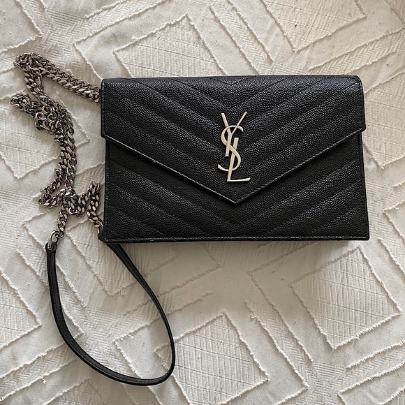 YSL Saint Laurent Envelope Chain Wallet